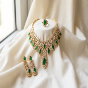 Emerald Elegance Necklace Set