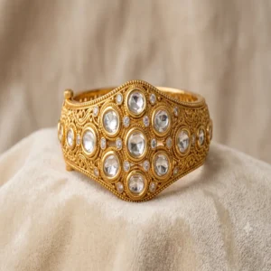Premium Gold Tone Kundan Bangle artificial jewellery
