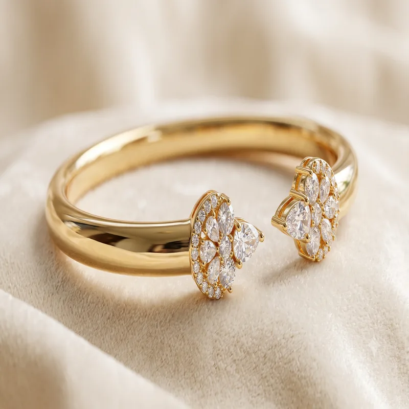 Premium Open Cuff CZ Bangle artificial jewellery