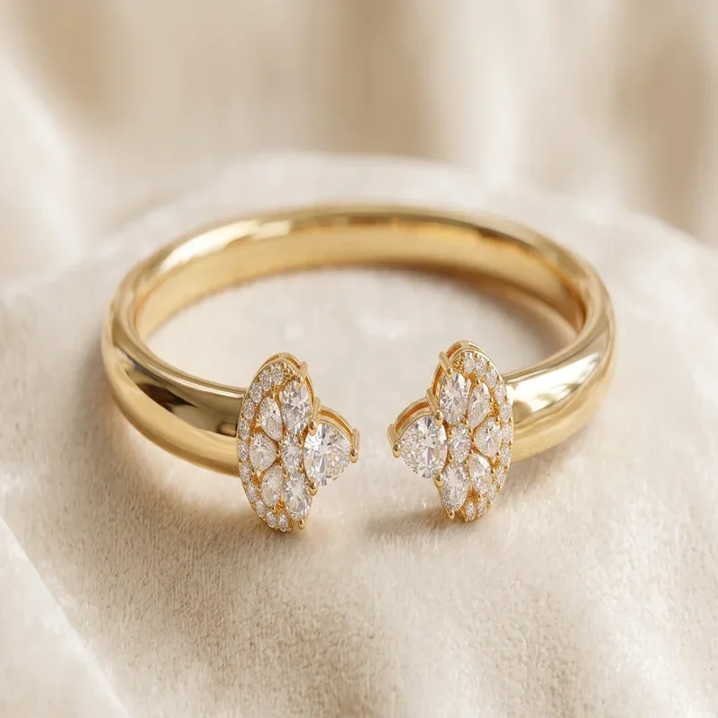Premium Open Cuff CZ Bangle - Image 3