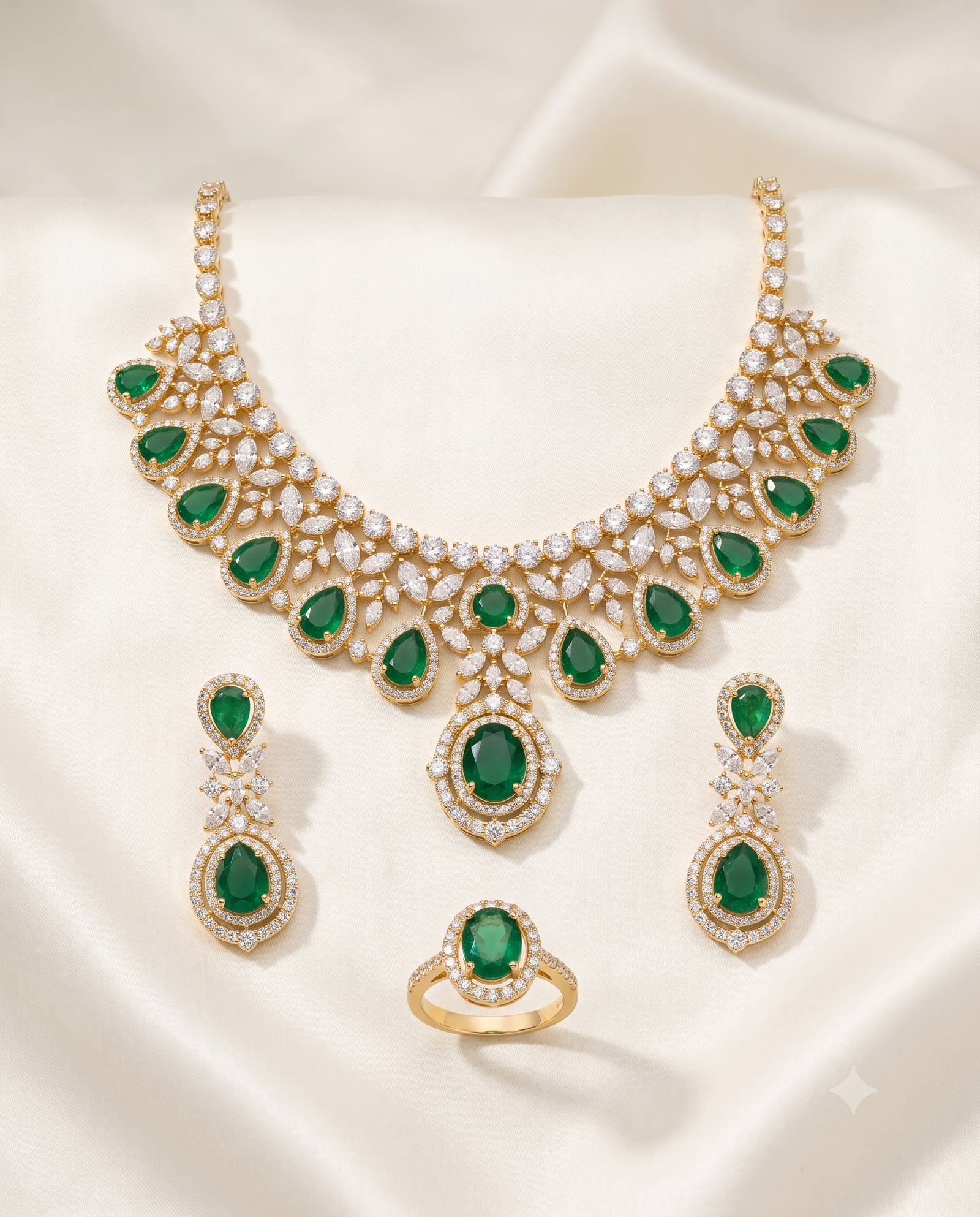 Emerald Elegance Necklace Set - Image 4